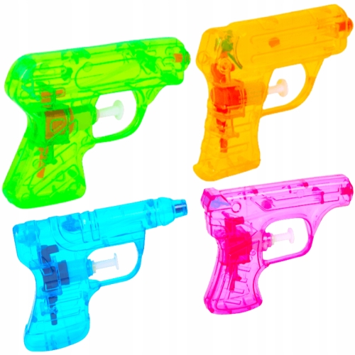 PISTOLET NA WODĘ PISTOLETY 4 KOLOROWE DLA DZIECI PSIKAWKA ŚMINGUS DYNGUS