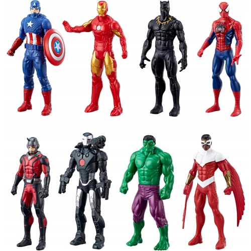 8 figur superbohaterów MARVEL AVENGERS duży box na prezent H: 15 cm E4252