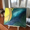 SZTALUGA MALARSKA DREWNIANA STOŁOWA dla obrazów 42 cm Stabilna pion h:50 cm