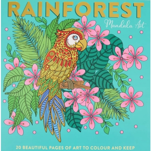 Kolorowanka Antystresowa MANDALA ART 20 grubych twardych kart RAINFOREST