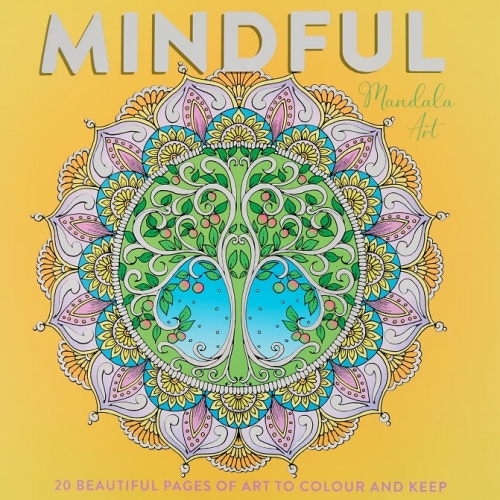 Kolorowanka Antystresowa MANDALA ART 20 grubych twardych kart żółta MINDFUL