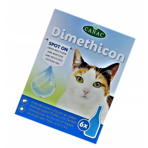 Krople dla kota przeciw kleszczom pchłom CANAC Super Oferta 12 dawek pipet