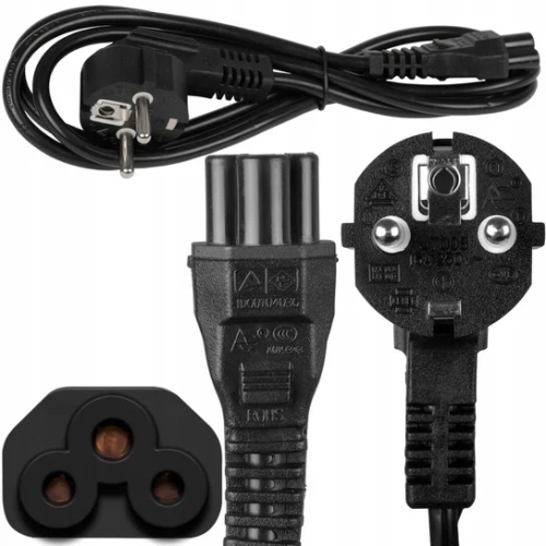 Kabel zasilający komputer drukarka monitor UPS gruby czarny PC IEC C13 1,2m