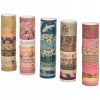WASHI TAPE TAŚMY NAKLEJKI DEKORACJE SCRAPBOOKING ZESTAW 50szt x 4m CZERWONE