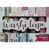 WASHI TAPE TAŚMY NAKLEJKI DEKORACJE SCRAPBOOKING ZESTAW 50szt x 4m CZERWONE