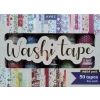 WASHI TAPE TAŚMY NAKLEJKI DEKORACJE SCRAPBOOKING ZESTAW 50szt x 4m FIOLET