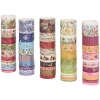 WASHI TAPE TAŚMY NAKLEJKI DEKORACJE SCRAPBOOKING ZESTAW 50szt x 4m FIOLET