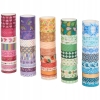 WASHI TAPE TAŚMY NAKLEJKI DEKORACJE SCRAPBOOKING ZESTAW 50szt x 4m BLUE