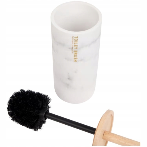 KUBEK NA SZCZOTECZKI DO ZĘBÓW WOLNOSTOJĄCY ESTETYKA MARMUR WYSOKI CZARNY