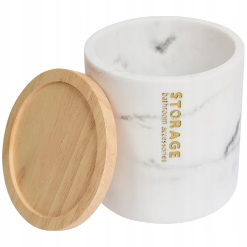 KUBEK NA SZCZOTECZKI DO ZĘBÓW WOLNOSTOJĄCY ESTETYKA MARMUR WYSOKI CZARNY