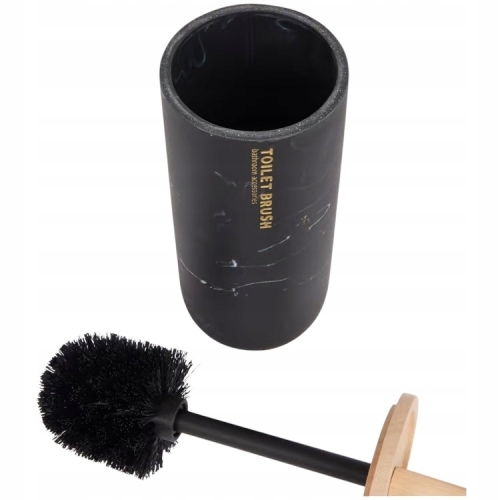 KUBEK NA SZCZOTECZKI DO ZĘBÓW WOLNOSTOJĄCY ESTETYKA MARMUR WYSOKI CZARNY
