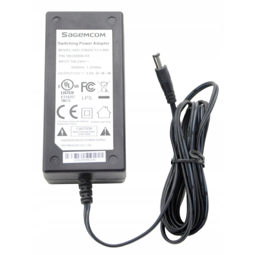 Zasilacz Sagemcom CYFROWY POLSAT BOX XKD-Z3800IC12.0-48A 12 V 3,8 A 45 W
