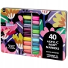Mazaki Pisaki Markery Flamastry Cienkopisy Akrylowe DecoTime JASNE 40 szt.