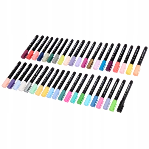 Mazaki Pisaki Markery Flamastry Cienkopisy Akrylowe DecoTime JASNE 40 szt.