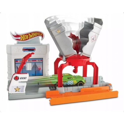 HOT WHEELS Stacja benzynowa w ogniu NOWY MODEL !! 4-8 lat czerwony samochód