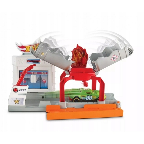 HOT WHEELS Stacja benzynowa w ogniu NOWY MODEL !! 4-8 lat czerwony samochód