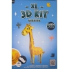 FIGURKA ZRÓB TO SAM SKLEJ POMALUJ KARTON XL 3D KIT KIDS KINGDOM DIY ŻYRAFA