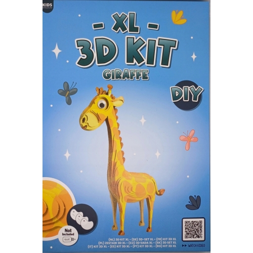 FIGURKA ZRÓB TO SAM SKLEJ POMALUJ KARTON XL 3D KIT KIDS KINGDOM DIY ŻYRAFA