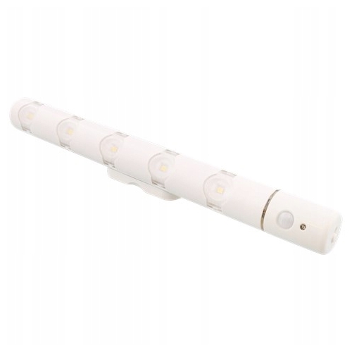 LAMPA LED DO GARDEROBY LEDOWA Z CZUJNIKIEM RUCHU I ZMIERZCHU BIAŁA 25cm