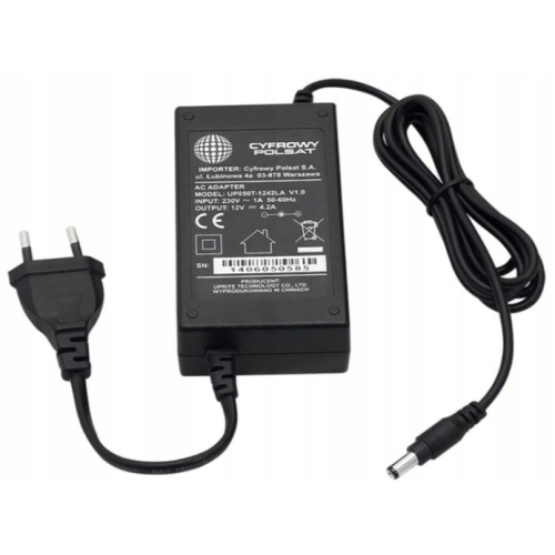 ORYGINALNY Zasilacz CYFROWY POLSAT BOX model UP050T-1242A V1.0 SAT 12V 4.2A