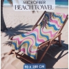 Kompaktowy ręcznik plażowy z mikrofibry 90x200 cm duży szybkoschnący TĘCZA