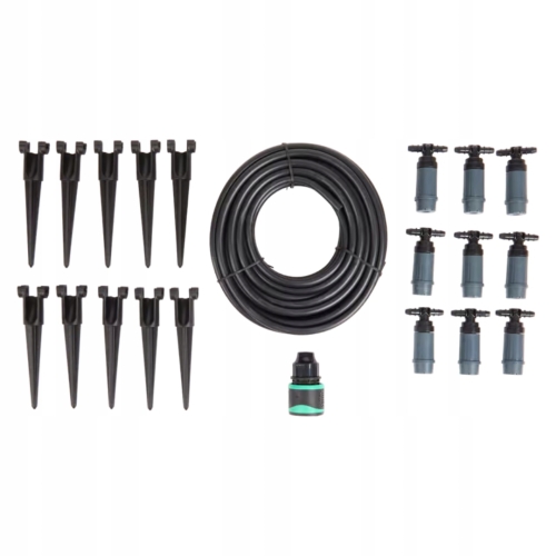 Zestaw do nawadniania trawnika kropelkowe rozpylanie mgiełka 15m FERM 10pcs