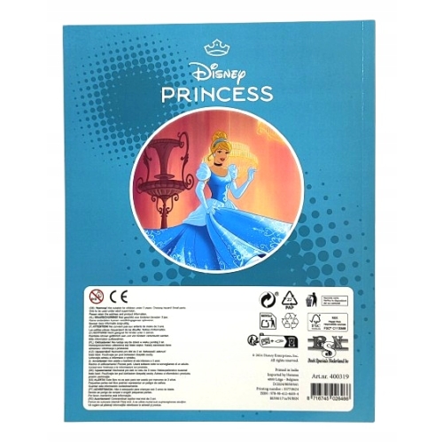 KOLOROWANKA DISNEY PRINCESS MEGA COLOR Z NAKLEJKAMI POCAHONTAS KOPCIUSZEK