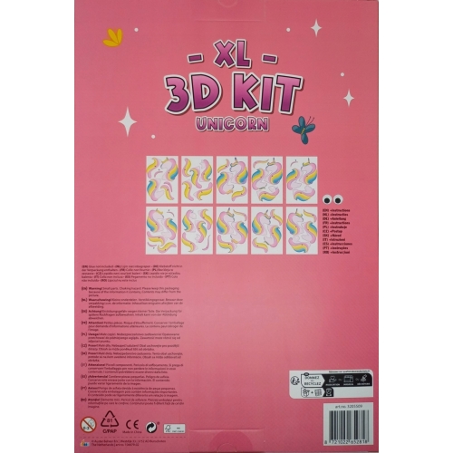 FIGURKA ZRÓB TO SAM SKLEJ POMALUJ KARTON XL 3D KIT KIDS KINGDOM DIY UNICORN