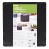 Stół skrzynia stolik 2 w 1 kwadrat 37x37x37 cm Czarny wzór rattan Allibert