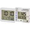 Termometr Higrometr Zegar 3w1 uchwyt magnetyczny Big wyświetlacz LCD BIAŁY