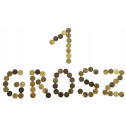 Mosiężne Monety 1 grosz obiegowy grosik mix roczników 1 kg MN59