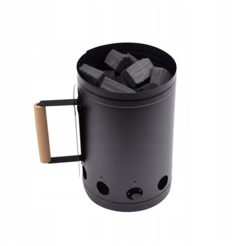 Komin rozpalanie grilla pieca ogniska zapalarka węgla brykietu 27,5cm black
