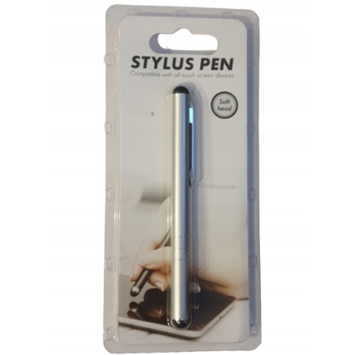 Rysik długopis do smartfonów tabletów telefonów ekran dotykowy mały srebrny