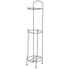 Uchwyt Stojak na Papier Toaletowy Metalowy na 4 rolki wysoki 65x15cm CZARNY
