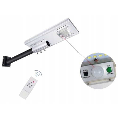 Uliczna Lampa Solarna Panel 81 SMD LED 50W 80LM Pilot srebrna JD-1950