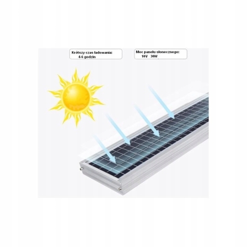 Uliczna Lampa Solarna Panel 81 SMD LED 50W 80LM Pilot srebrna JD-1950
