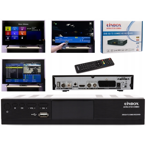 Dekoder DVB-S2 DVB-T2 USB FULL HD WIFI PVR Linbox Avira ST20 COMBO