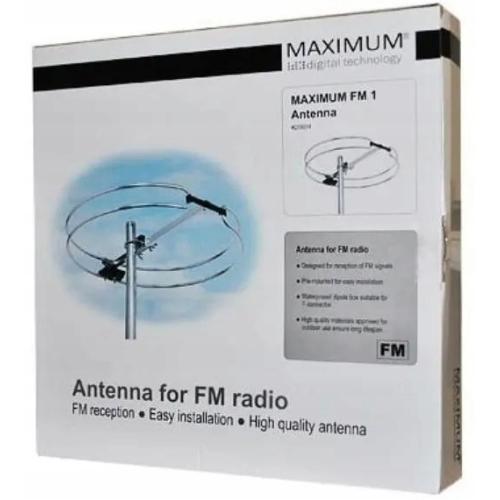 ANTENA RADIOWA MAXIMUM DOOKÓLNA FM1 UKF 88-108 MHz 45 CM 360° ZŁĄCZE F