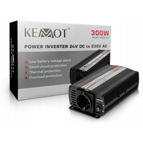 PRZETWORNICA URZ3164 KEMOT 24V - 230V 300W KEMPING TURYSTYKA