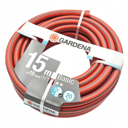 Wąż ogrodowy akcesoria 3 x złączki BASIC 3/4" 19 mm 15m UV 20 bar Gardena