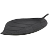 Taca w kształcie liścia aluminiowa czarna 30 x 15cm PATERA na owoce ozdobna