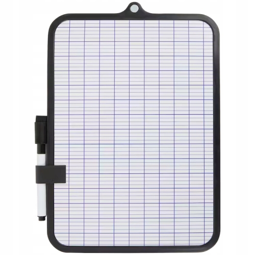 TABLICA DO PISANIA SUCHOŚCIERALNA+PISAK MINI DWUSTRONNA 18x27,5cm NIEBIESKA