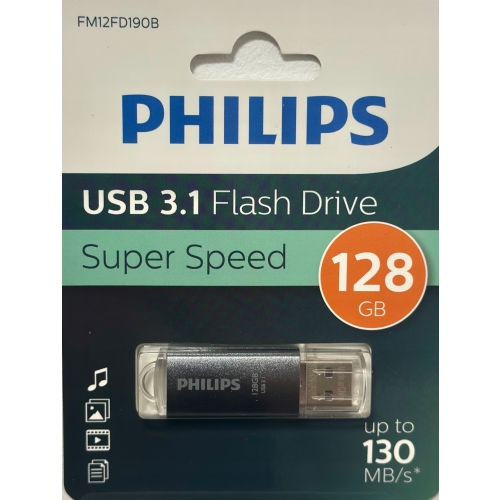 Pendrive Philips FM12FD190B USB 3.1 FLASH DRIVE SUPER SPEED 130 MB/s 128 GB
