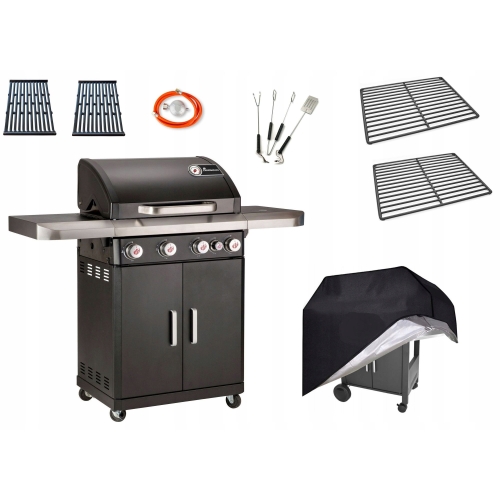Grill gazowy 5 palników 15kW stalowy Rexon Landmann 12270 dom ogród taras