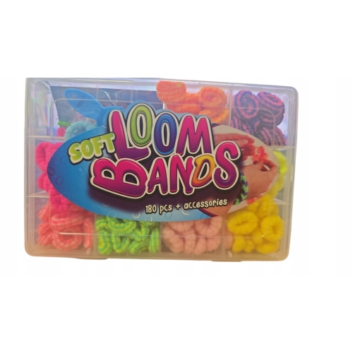 Gumki XXL do tworzenia bransoletek LOOM BANDS 180 ELEMENTÓW + AKCESORIA
