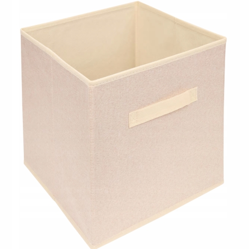 Składany kosz do przechowywania Home Accents organizer 30x30x30 cm Beżowy.