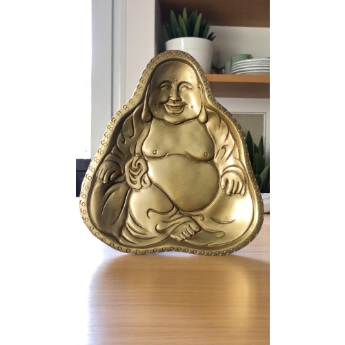 Taca dekoracyjna w kształcie Buddy tacka na klucze drobiazgi gold