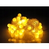 LAMPKI ZEWNĘTRZNE OGRODOWE GIRLANDA 50 kulek LED BIAŁE CIEPŁE 15 mb