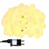 LAMPKI ZEWNĘTRZNE OGRODOWE GIRLANDA 50 kulek LED BIAŁE CIEPŁE 15 mb