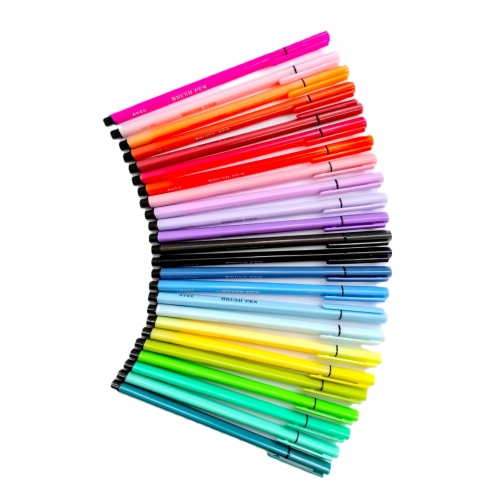 Pisaki Markery Pędzelkowe Cienkopisy BRUSH PENS 1-5 mm 24 szt w Etui Avec